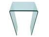 Curvo Clear Glass Angled Lamp Table