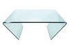 Curvo Square Clear Angled Glass Coffee Table