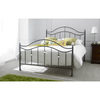 Cygnus Metal Bed Frame with Crystal Finials (Various Colours Available) (Bed Colour: Black Chrome,  Bed Size: King)