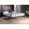 Cygnus Metal Bed Frame with Crystal Finials (Various Colours Available) (Bed Colour: Chrome,  Bed Size: King)