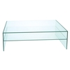 Demure Rectangular Glass Coffee Table & Shelf
