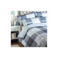 Denim Check Double Duvet Set