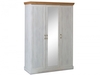 Devonshire Pine 3 Door Mirrored Wardrobe