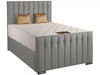 Diana Light Grey Linen Diamante Fabric Bed