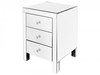 Digne Mirrored 3 Drawer Bedside Table