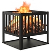 Dulfim Square Shaped Modern Fire Pit Steel