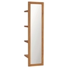 Dulfim Wall Mirror with 4 Open Shelves Solid Teak Wood 30x30x120 cm
