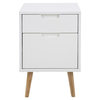 Elise Bedside Table White Gloss 2 Drawer
