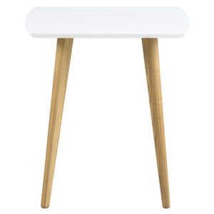 Elise Lamp Table White High Gloss & Ash