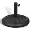 Elnath Black Resin Round Parasol Base - Roses