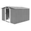 Elnath Large Garden Shed Metal Grey
