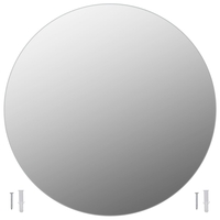 Elnath Minimalistic Wall Mirror 50 cm Round Glass