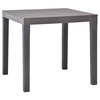 Elnath Mocca Plastic Slatted Square Garden Table