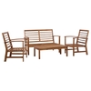 Elnath Modern 4 Piece Garden Lounge Set Solid Acacia Wood