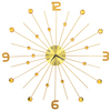Elnath Unique Design golden Spike Wall Clock Metal 70 cm