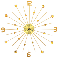 Elnath Unique Design golden Spike Wall Clock Metal 70 cm