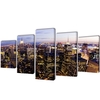 Elnath Wall Print Set Birds Eye View of New York Skyline (Size: 200x100 cm)