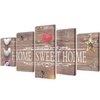 Elnath Wall Print Set Home Sweet Home Design (Size: 200x100 cm)