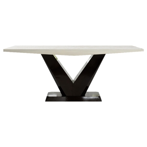 Elvas Cream & Brown Marble Dining Table 6-8 Seater