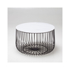 Enzo Cage Coffee Table - Oak or Marble (Colour: Black)