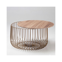 Enzo Cage Coffee Table - Oak or Marble (Colour: Oak)