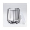 Enzo Cage Lamp Table - Oak or Marble (Colour: Black)