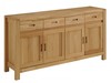 Ethan Oak 4 Door 4 Drawer Sideboard