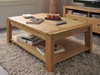 Ethan Oak Coffee Table with Shelf