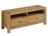 Ethan Oak TV Cabinet with 2 Drawers & Shelf