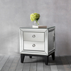 Eva Mirrored Side Table 2 Drawer
