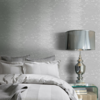 Ezra Silver Metallic Vinyl Wallpaper