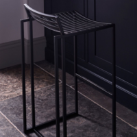 Federico Matt Black Bar Stool
