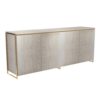 Federico Weathered Oak Sideboard - 4 Door (Frame Finish: Brushed Brass)