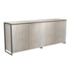Federico Weathered Oak Sideboard - 4 Door (Frame Finish: Matt Black)