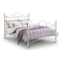 Felicity Off White Metal Bed Frame (Bed Size: Double)
