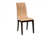 Felix Beige Faux Leather Dining Chair with Dark Legs