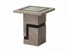 Felix Cream & Brown Marble Lamp Table