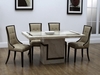 Felix Cream & Brown Marble Rectangular Dining Table