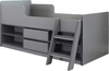 Felix Low Sleeper Bed - Sonoma Oak Effect or White (Bed Colour: Grey)