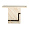 Felix Marble Dining Table 4 Seater 120cm Cream & Brown Rectangular