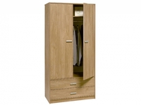 Felix Oak 2 Door 2 Drawer Wardrobe