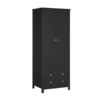 Florence 2 Door Black Wardrobe