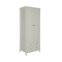 Florence 2 Door Soft Grey Wardrobe