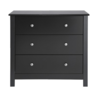 Florence 3 Drawer Black Chest