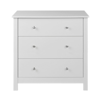 Florence 3 Drawer White Chest