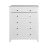 Florence 6 Drawer White Chest