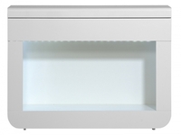 Floyd White High Gloss Open Console Unit with 1 Drawer