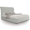 Frankie Crushed Velvet Light Grey Ottoman Bed (Bed Size: Double,  Base Type: Fabric Base)