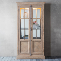 French Colonial Mirror Backed Display Cabinet