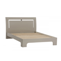 Genoa Mushroom Grey Gloss Bed (Bed Size: Double)